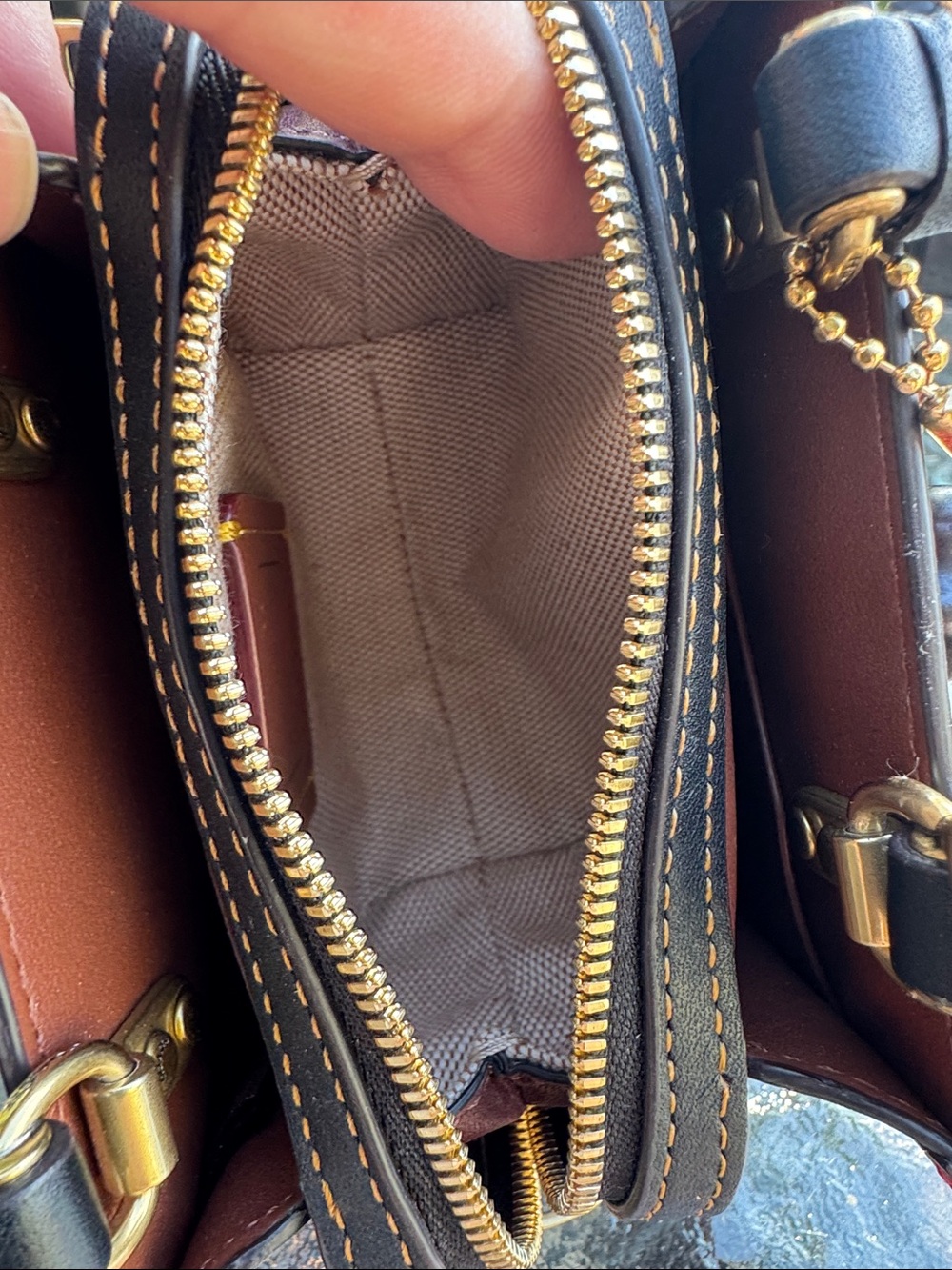 COACH Rogue 12 (tiny) in Glovetanned SMOOTH Brick Red Colorblock NEW, NWOT - Picture 9 of 13